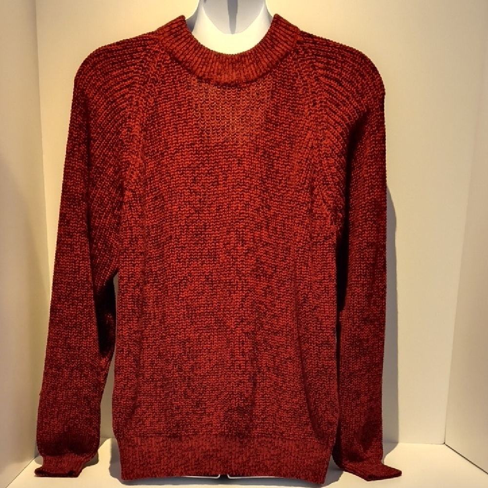 Men's Red Sweater Sasson Pullover CrewNeck XL Acrylic